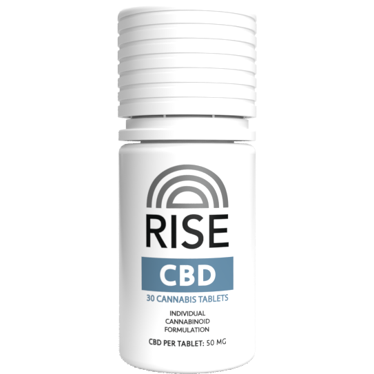 RISE CBD Tablets 30 ct bottle