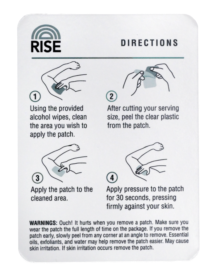 RISE Transdermal Patch Instructions